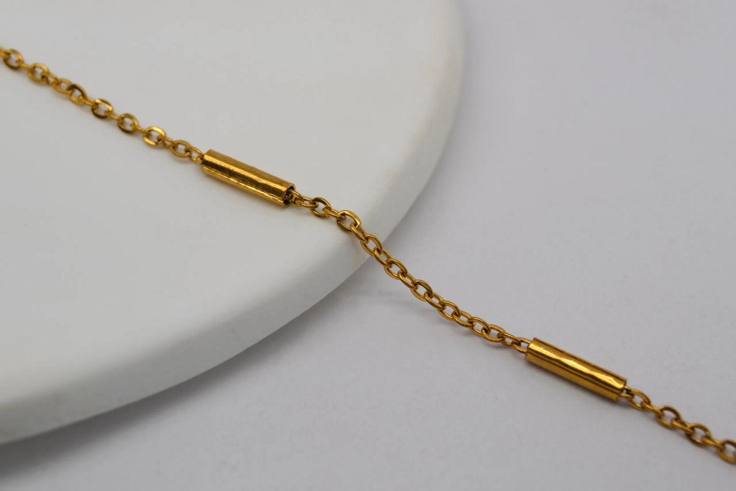 Stainless Steel Gold Plated Tube Chain