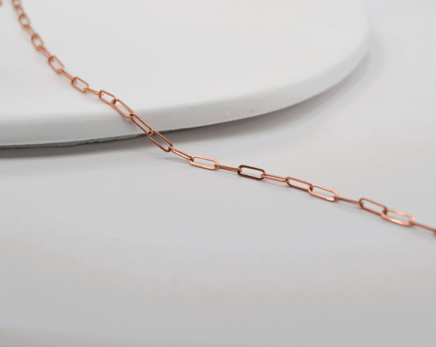 Paperclip Rose Gold Filled Chain