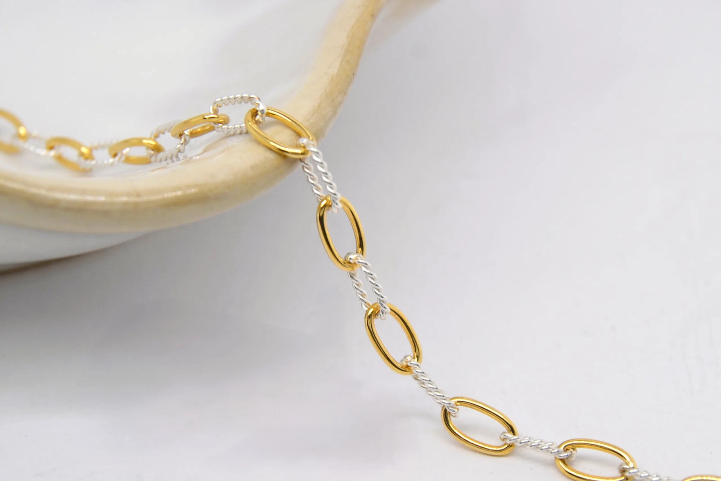 Two Tone Paperclip Chain