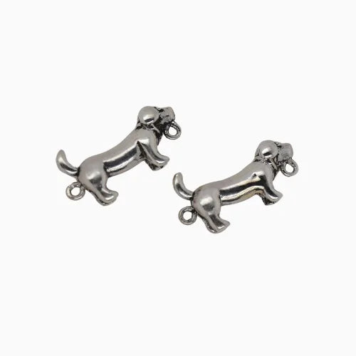 Silver Dachshund Connector