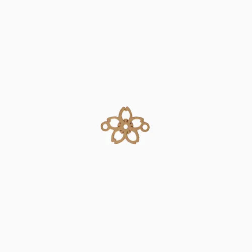Gold Cut-out Flower Charm