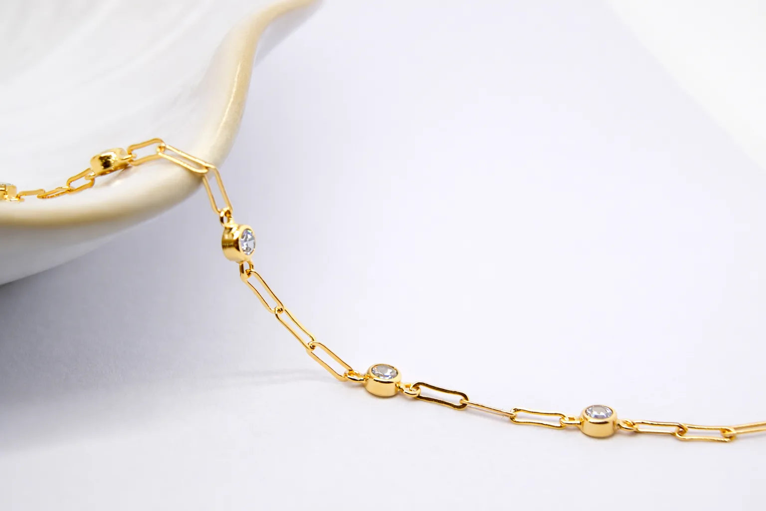 Dainty 14K Gold Filled Paperclip Chain with Charms