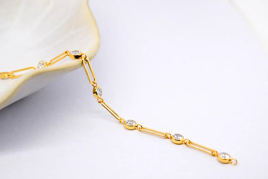 14K Gold Filled Paperclip Chain with Charms
