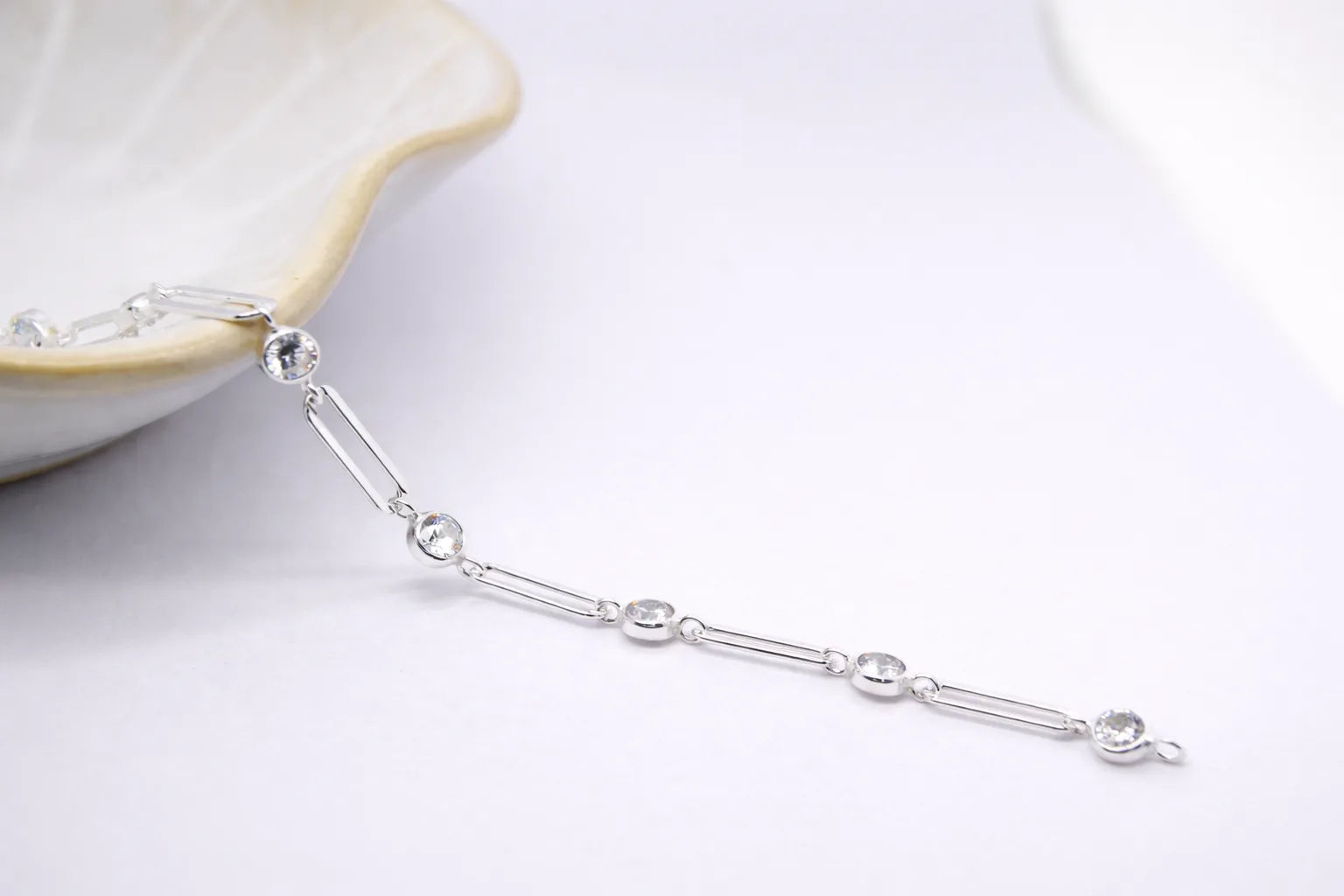 Sterling Silver Paperclip Chain with Charms