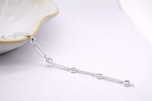 Sterling Silver Paperclip Chain with Charms