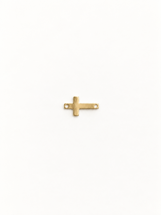 Gold Cross Connector Gold Filled