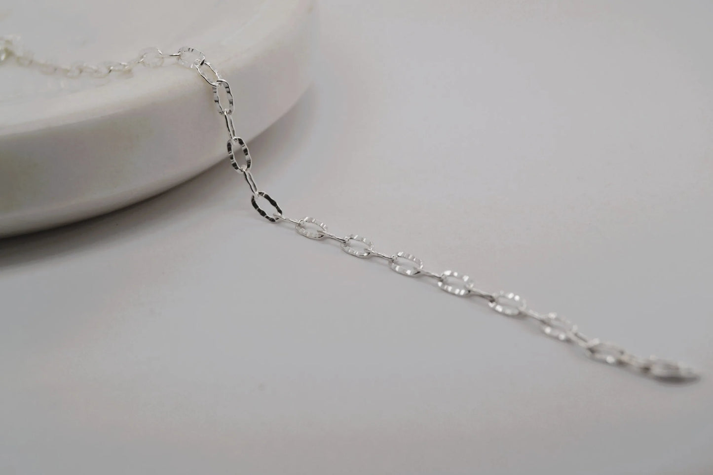 Textured Oval Silver Paperclip