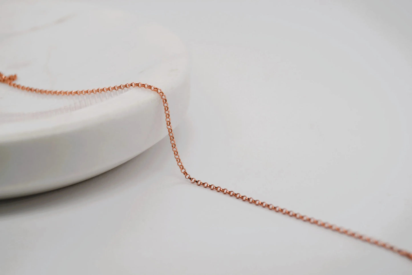 Round Rolo Chain Rose Gold Filled