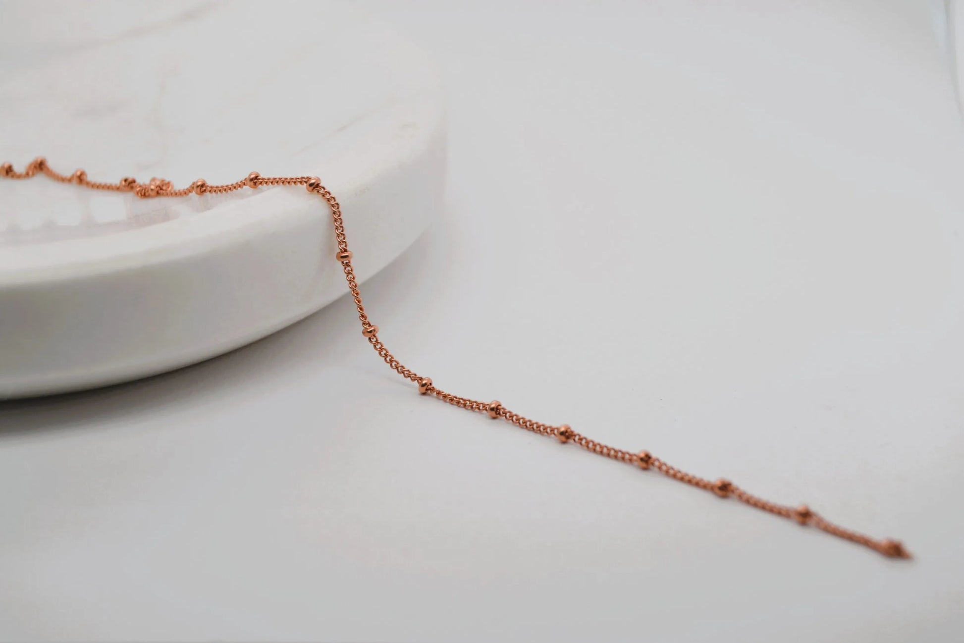 Rose Gold-Filled Beaded Chain