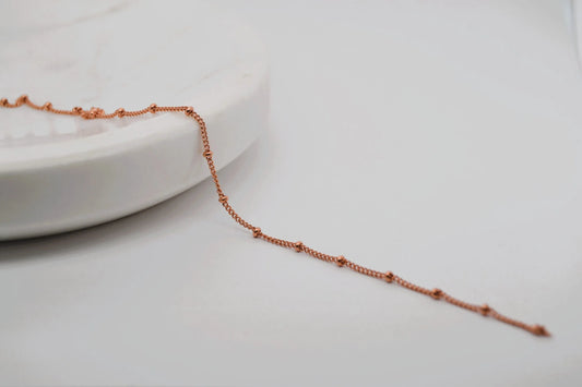 Rose Gold-Filled Beaded Chain