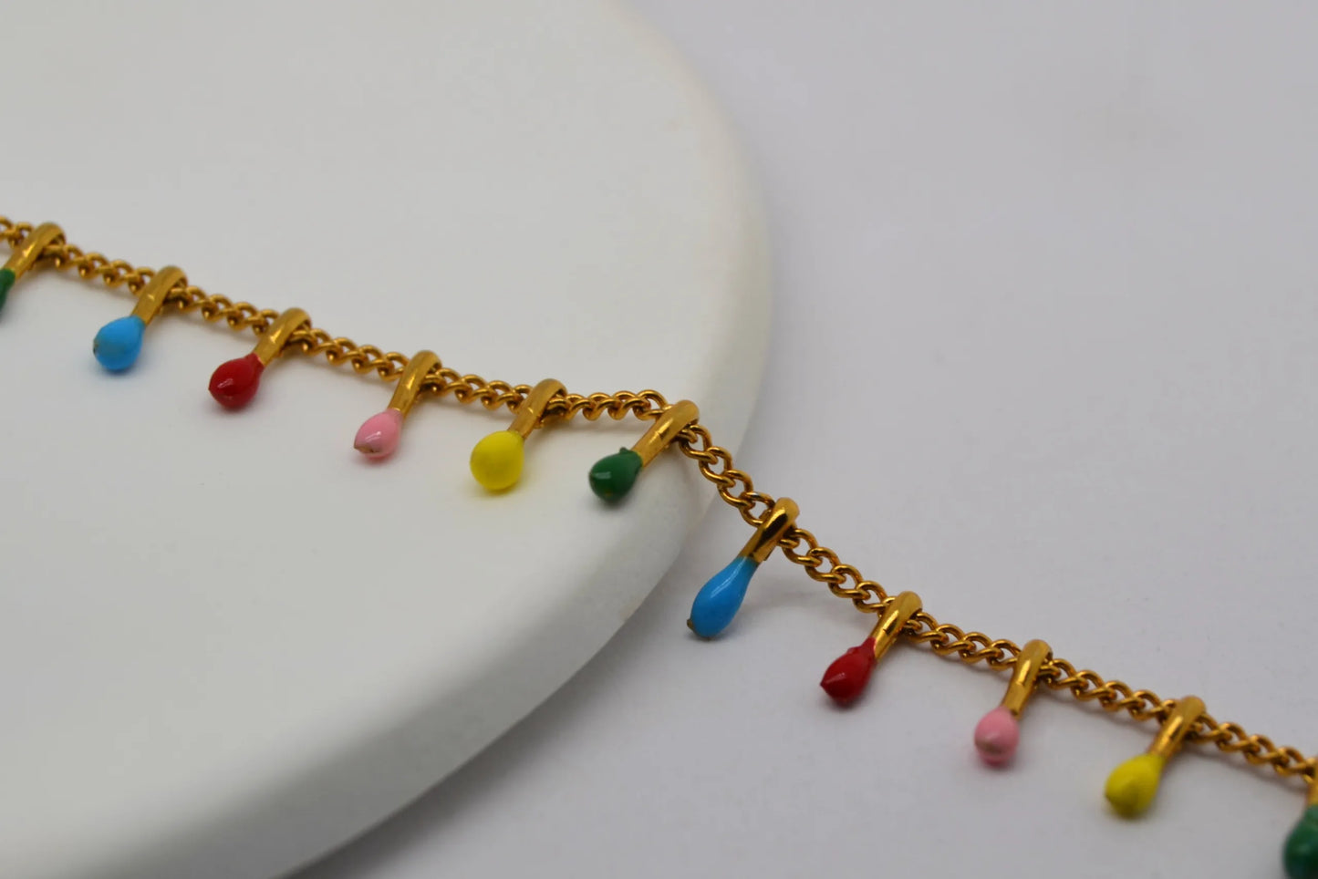 Stainless Steel Gold Plated Drip Chain