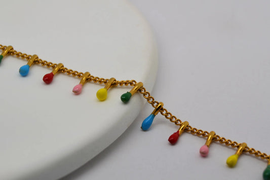Stainless Steel Gold Plated Drip Chain