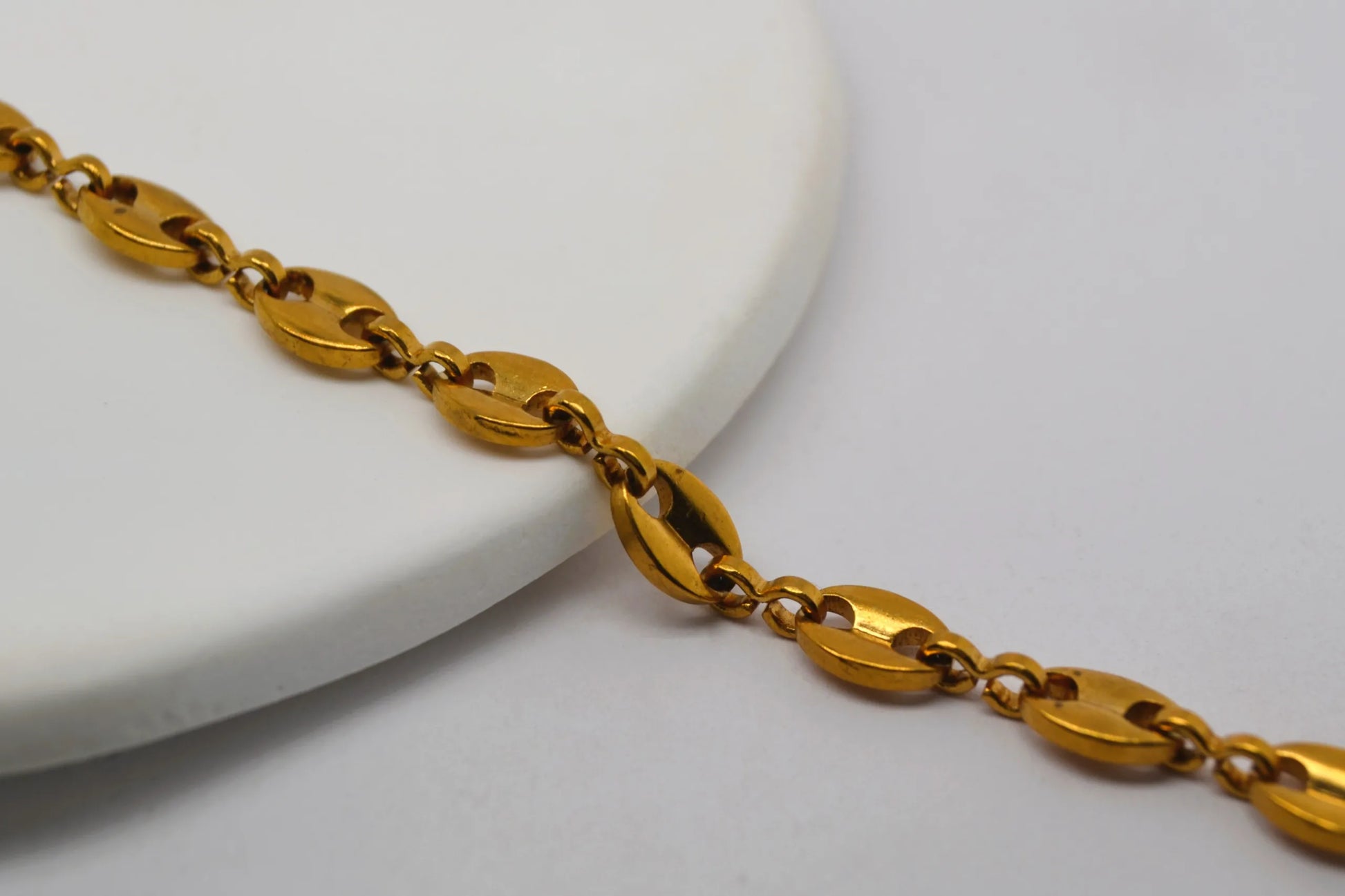Gold Plated Stainless Steel Coffee Bean Chain