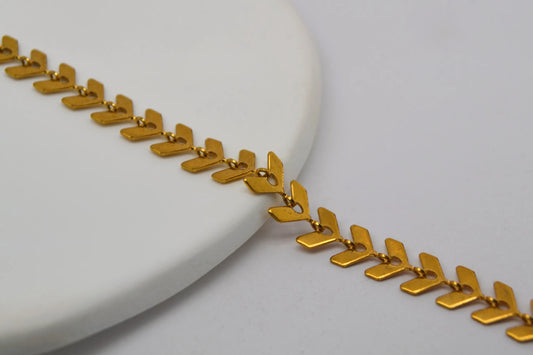 Gold Plated Stainless Steel Arrow Chain
