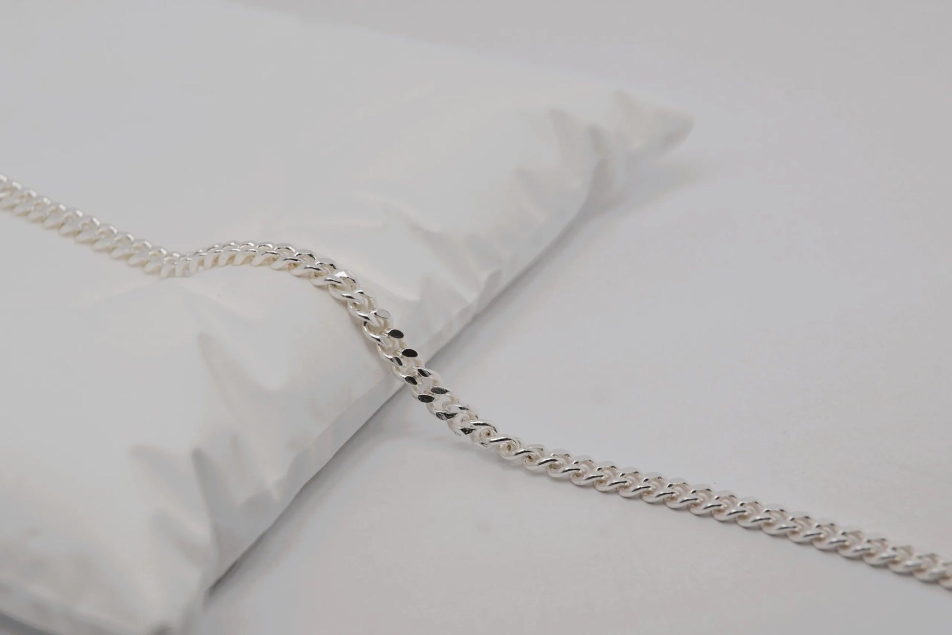 Beveled Curb Chain 925 Silver