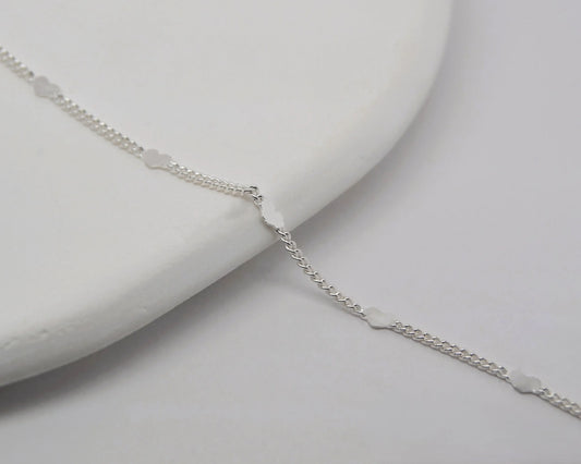 Silver Heart Spacer Chain