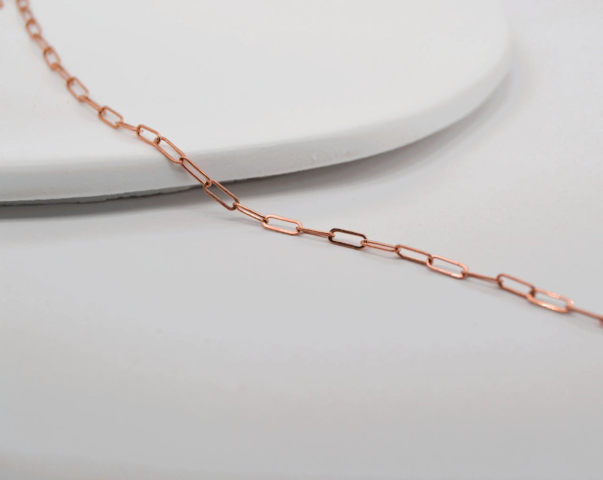 Paperclip Rose Gold Filled Chain