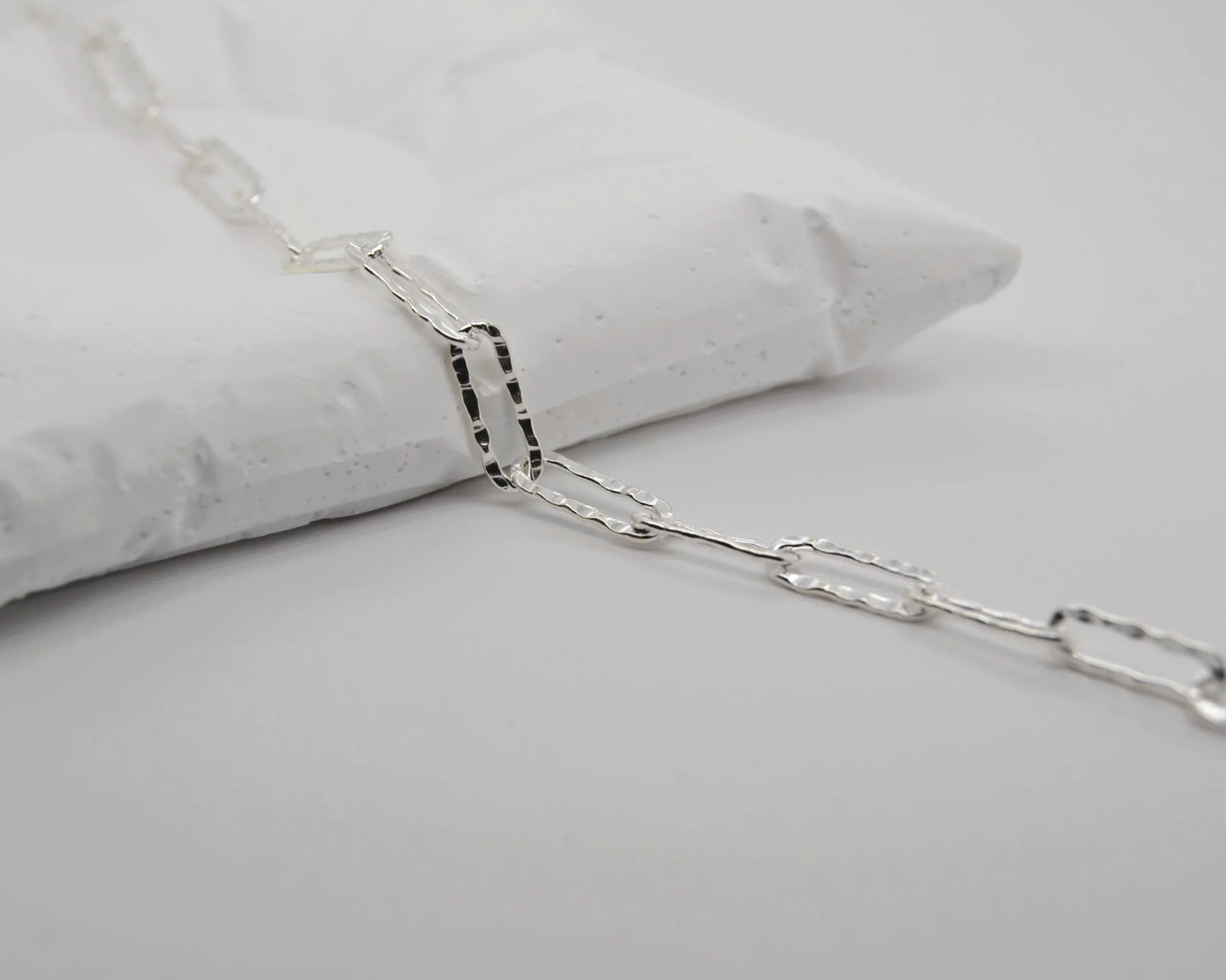 Large Silver Textured Paperclip