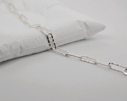 Large Silver Textured Paperclip