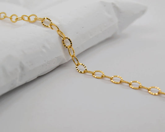 Cable chain Patterned Gold Filled
