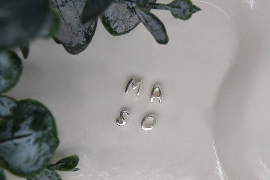 Slide-Through Silver Initials