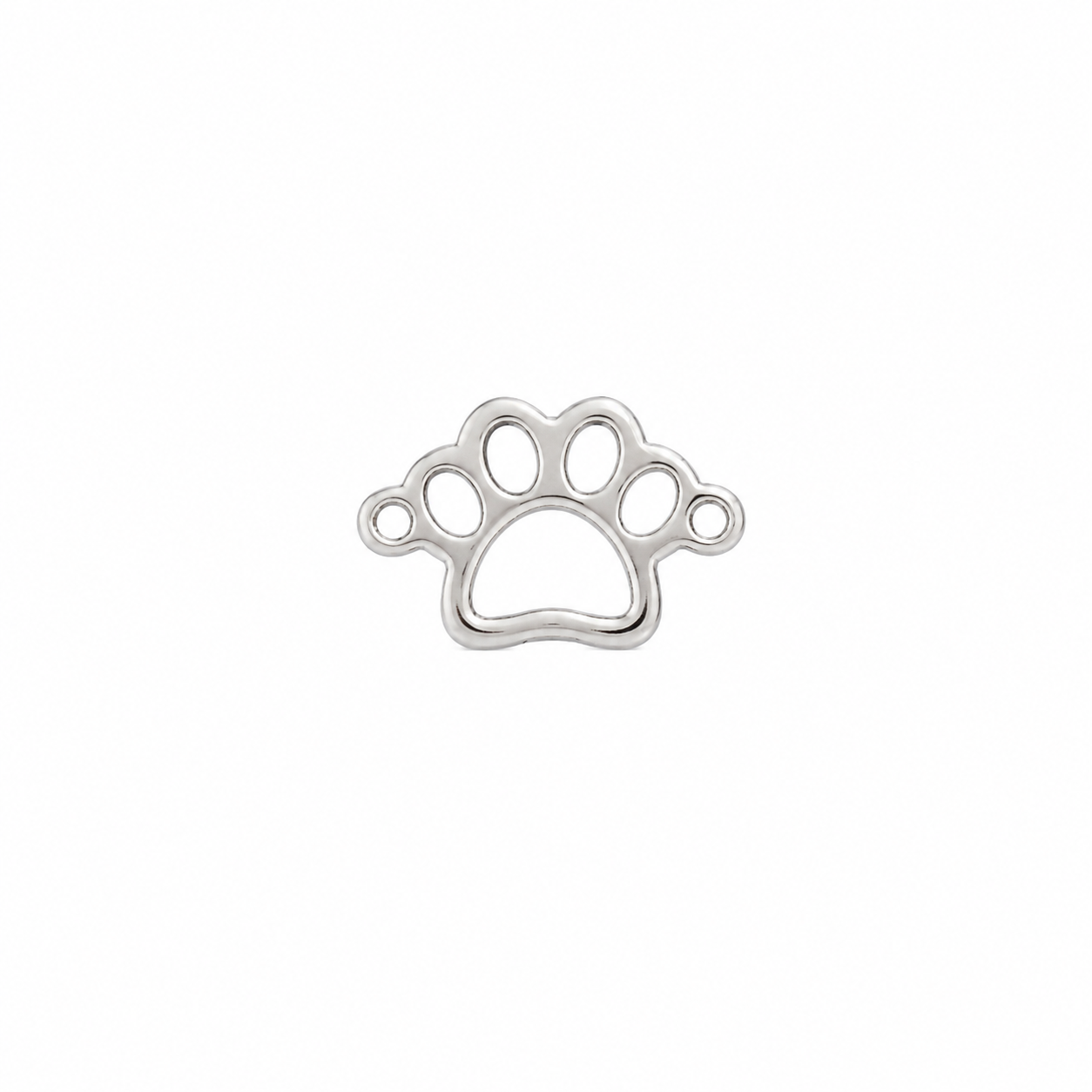 Silver Dog Paw Connector