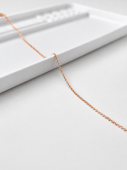 Rose Gold Filled Morse Code Chain
