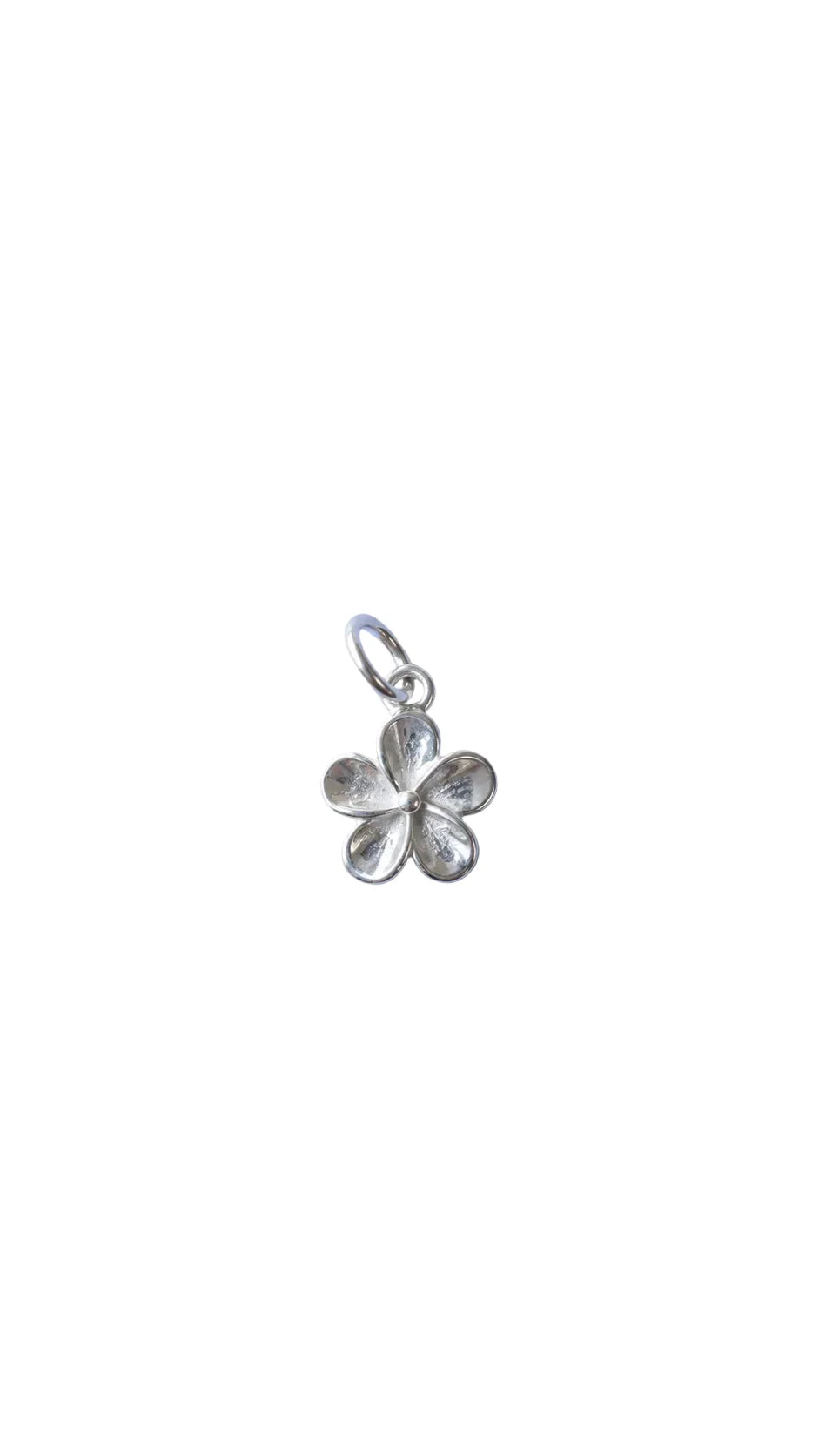 Sterling silver Bali flower charm